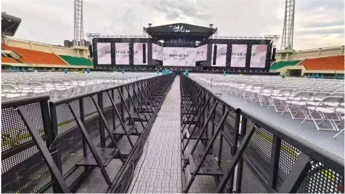 Crowd Barriers at Stadium Concert