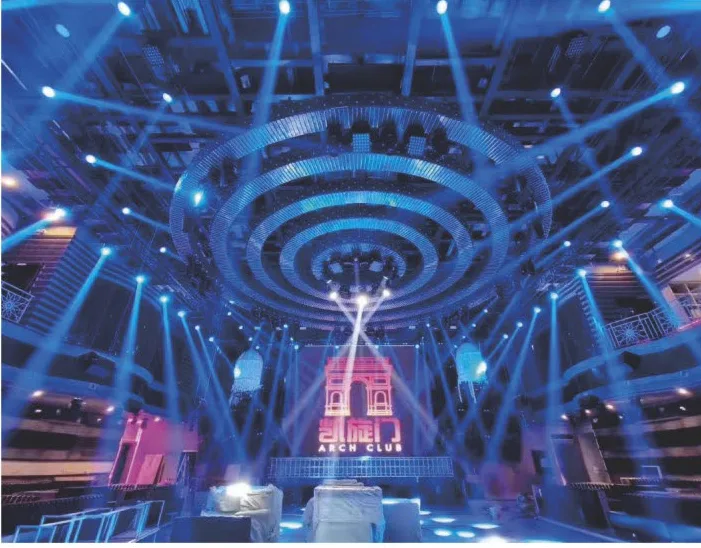 Circular Truss Ceiling in Night Club