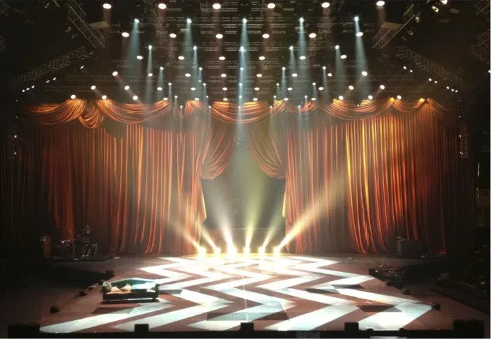 Theater Stage with Overhead Truss Rig