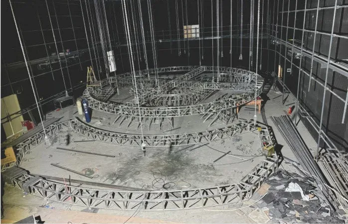Spiral Circle Truss Under Construction