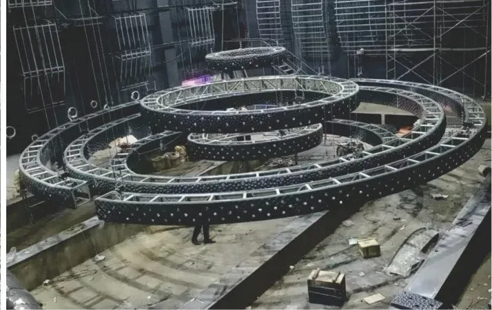 Suspended Spiral Truss Installation
