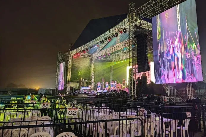 Night Concert Stage with LED Screens