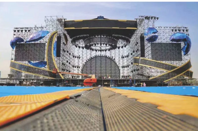 Large Themed Stage Scaffold Structure