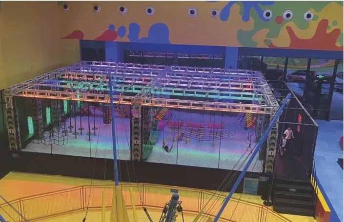 Indoor Truss Grid over Sports Court