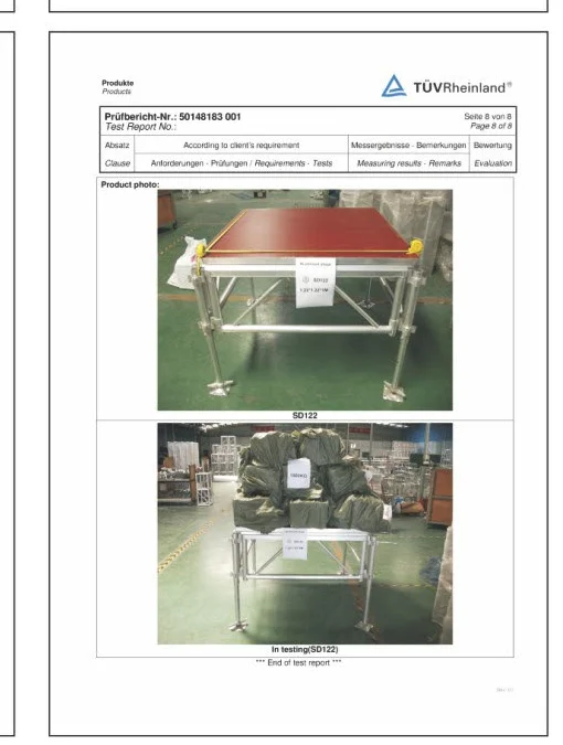 TUV Rheinland Test Photos - SD122 Product and In Testing