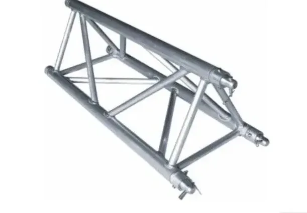 WRT-29 290x290 aluminum triangle truss segment with spigot connectors, angled studio shot