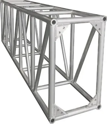 Aluminum bolt truss segment WRB-1200 with large rectangular cross section and welded plate connections