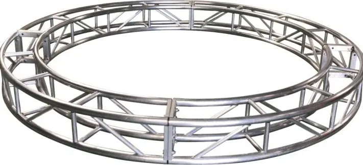 Aluminum circular truss ring shown in perspective