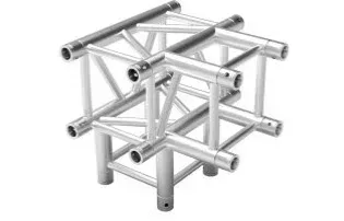 Aluminum square truss 4-way 90-degree corner