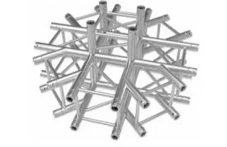 Aluminum square truss 9-way corner joint