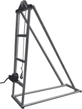 Steel pillar riser stand with hand winch