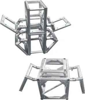 Bolt truss folding hinge connector sections