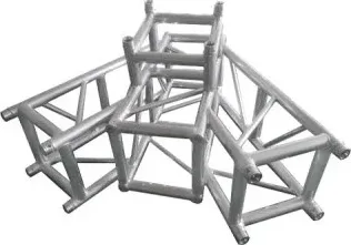 Aluminum three-way triangle truss connectors