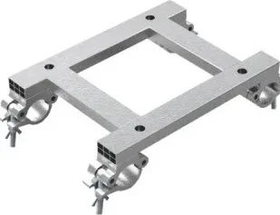 Steel tic-tac-toe truss adapter with clamps