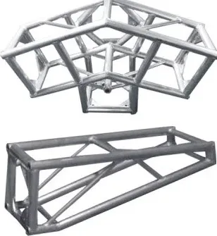 Bolt A-shape canopy truss connector sections