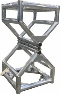 Aluminum scissor-style truss splice section