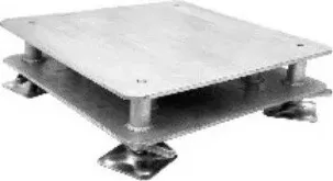 Double layer steel plate base with posts