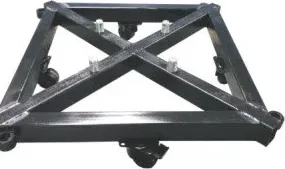 Spigot steel square-tube base with casters