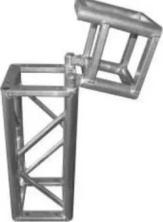 Aluminum truss hinge section shown bent at an angle