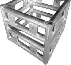 Single aluminum square sleeve block for truss tower