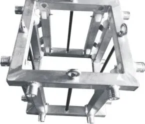 Standard spigot truss sleeve block frame with corner fittings