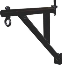 Black triangular wall-mount lighting lifting bracket with eye bolt
