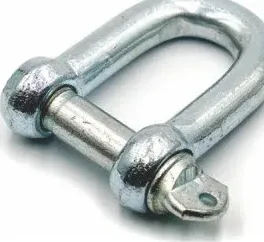 Galvanized steel D-shackle with screw pin