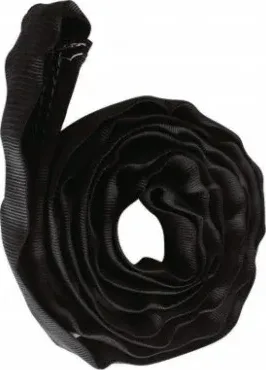Coiled black endless round lifting sling