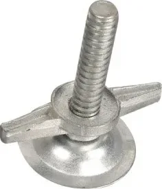 Round-plate adjustable screw jack base foot