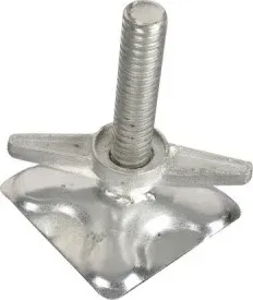 Square-plate adjustable stage base with threaded stem