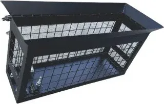 Black wire mesh cable storage basket
