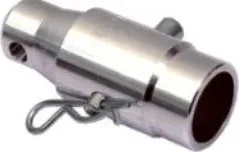 Middle aluminum spigot coupler with pin