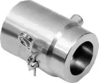 Small aluminum spigot sleeve with pin