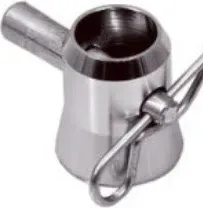 Hollow aluminum half shaft connector with R clip