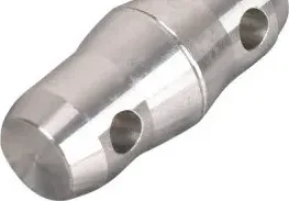 Aluminum connecting shaft with two pin holes