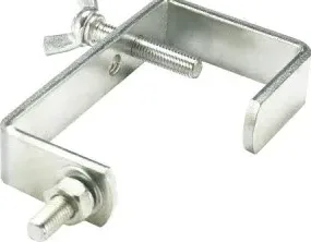 Square U-shaped steel hook clamp with wing nut, model WRT-09