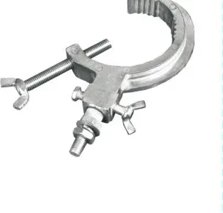 Aluminum hook clamp with serrated jaw and wing screws, model WRT-11